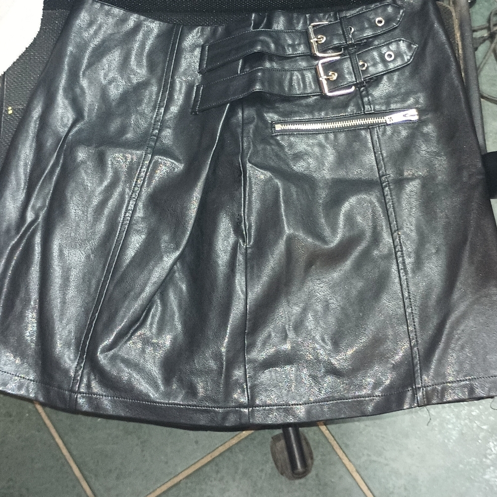Faux Leather Skirt